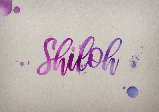 Free photo of Shiloh Watercolor Name DP