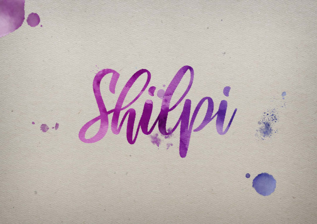 Free photo of Shilpi Watercolor Name DP