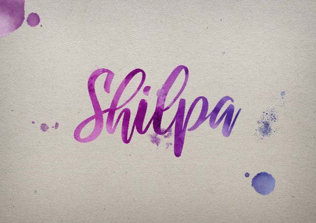 Free photo of Shilpa Watercolor Name DP