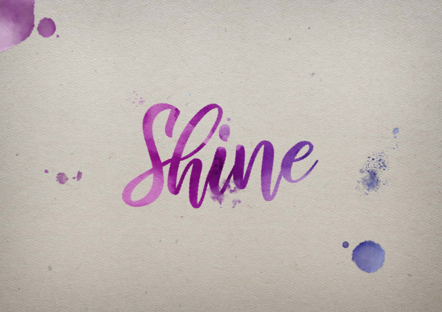 Free photo of Shine Watercolor Name DP