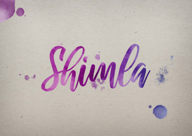 Free photo of Shimla Watercolor Name DP