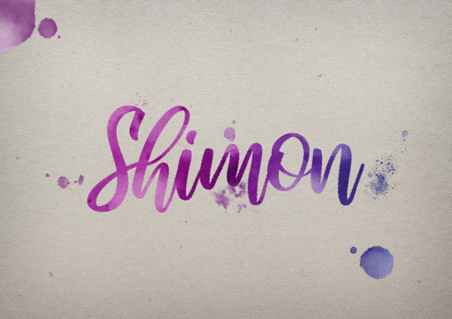 Free photo of Shimon Watercolor Name DP