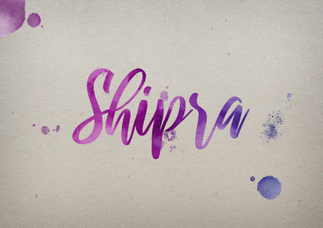 Free photo of Shipra Watercolor Name DP