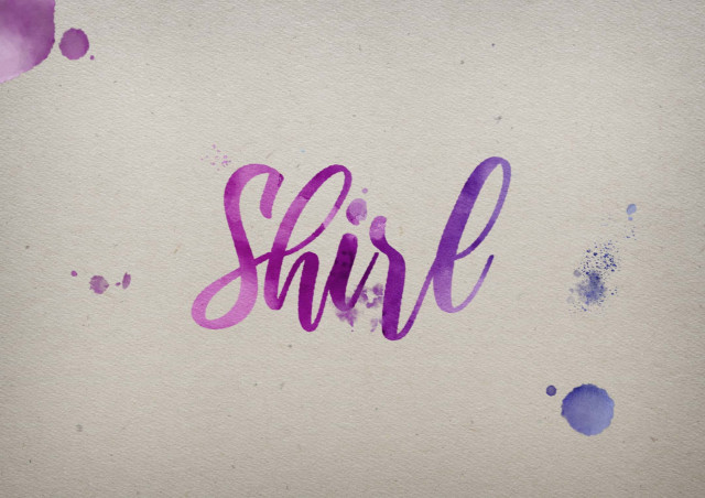 Free photo of Shirl Watercolor Name DP