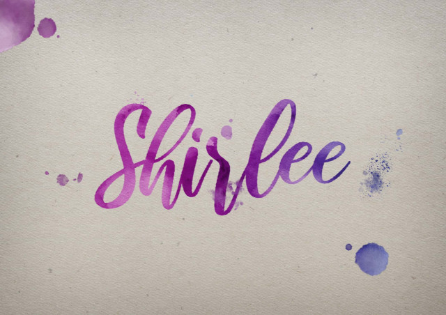 Free photo of Shirlee Watercolor Name DP