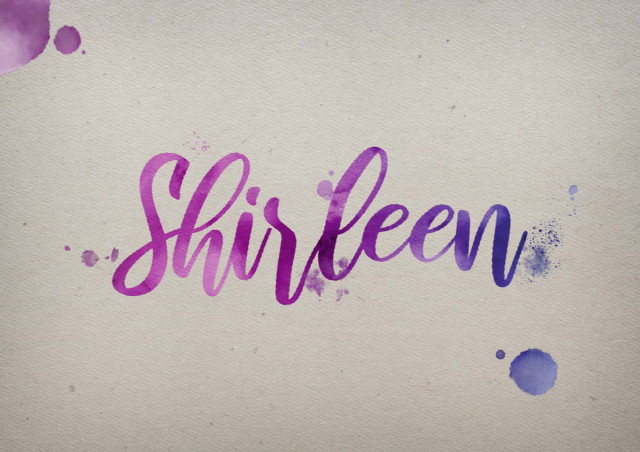 Free photo of Shirleen Watercolor Name DP