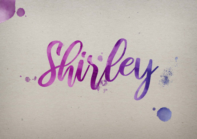 Free photo of Shirley Watercolor Name DP