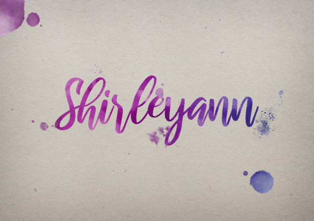 Free photo of Shirleyann Watercolor Name DP