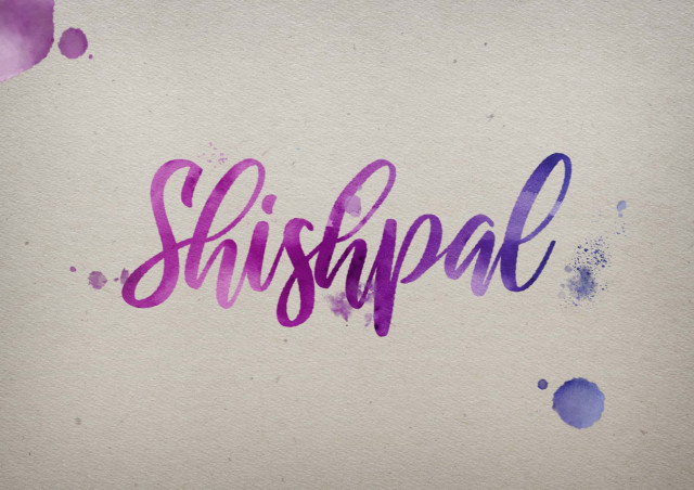 Free photo of Shishpal Watercolor Name DP