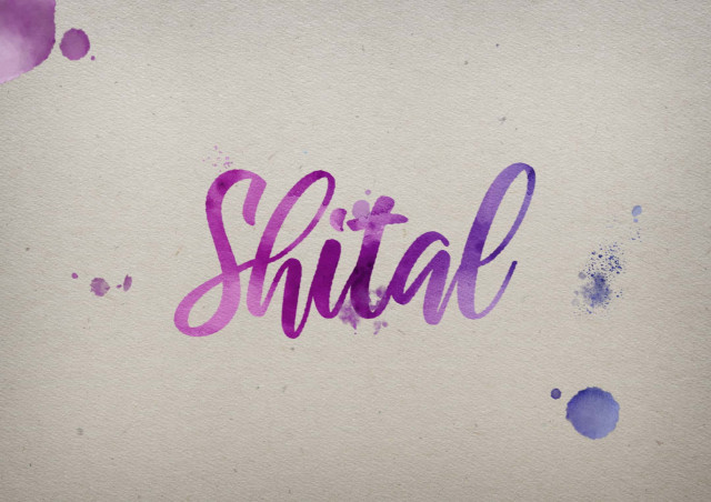 Free photo of Shital Watercolor Name DP