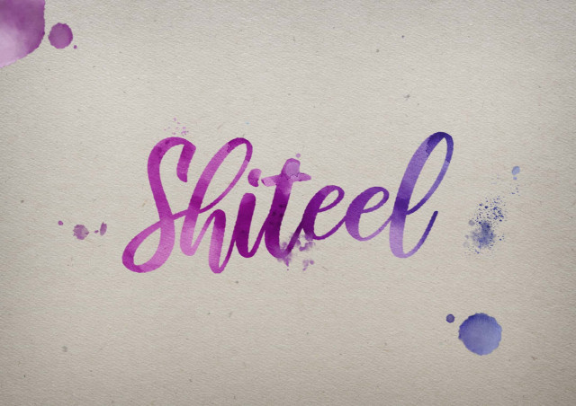 Free photo of Shiteel Watercolor Name DP