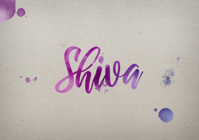 Free photo of Shiva Watercolor Name DP