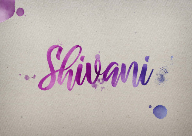 Free photo of Shivani Watercolor Name DP