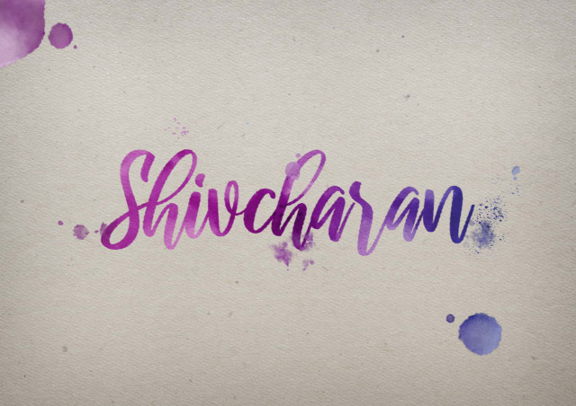 Free photo of Shivcharan Watercolor Name DP