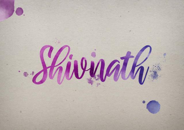 Free photo of Shivnath Watercolor Name DP