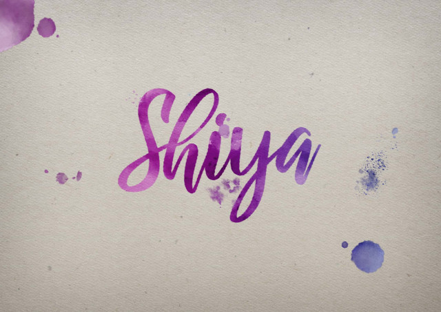 Free photo of Shiya Watercolor Name DP