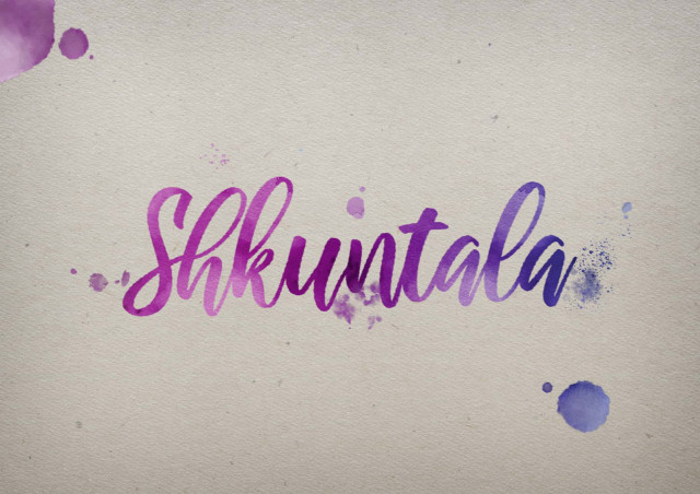 Free photo of Shkuntala Watercolor Name DP