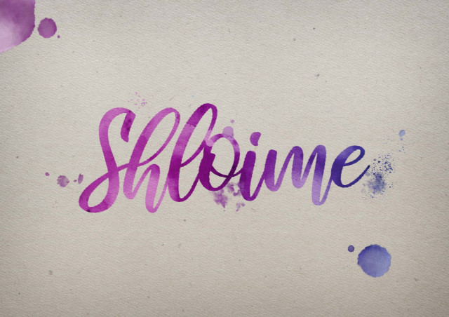 Free photo of Shloime Watercolor Name DP