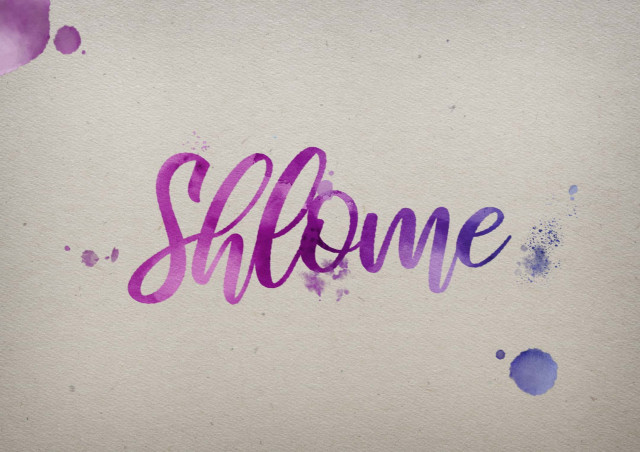 Free photo of Shlome Watercolor Name DP