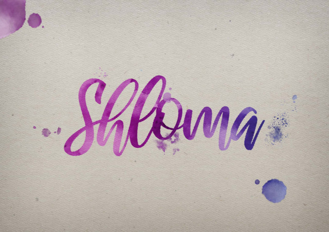 Free photo of Shloma Watercolor Name DP