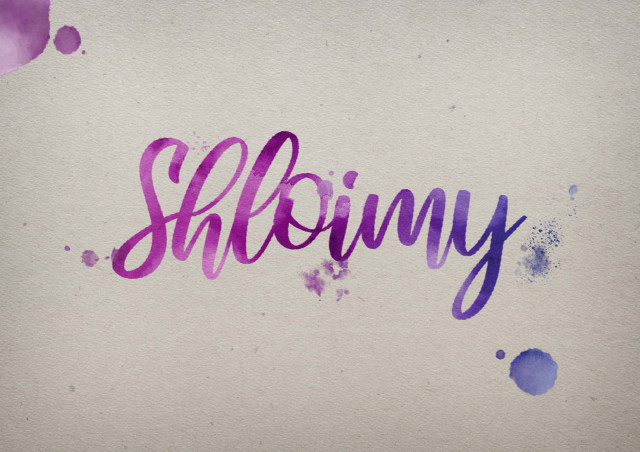 Free photo of Shloimy Watercolor Name DP