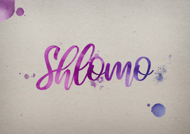 Free photo of Shlomo Watercolor Name DP