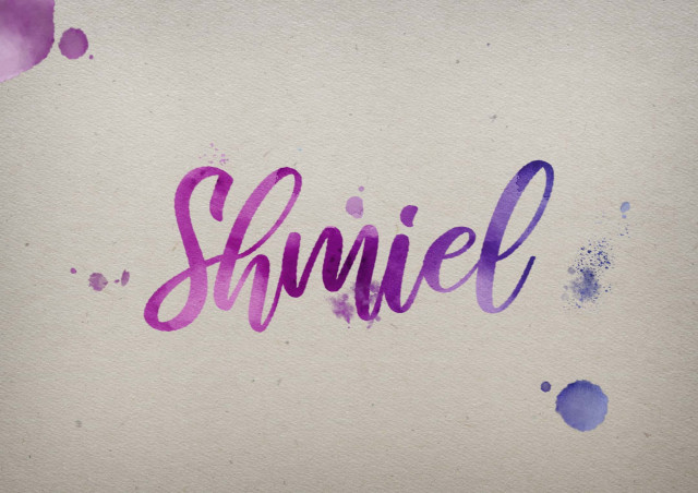 Free photo of Shmiel Watercolor Name DP