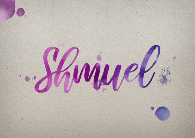 Free photo of Shmuel Watercolor Name DP