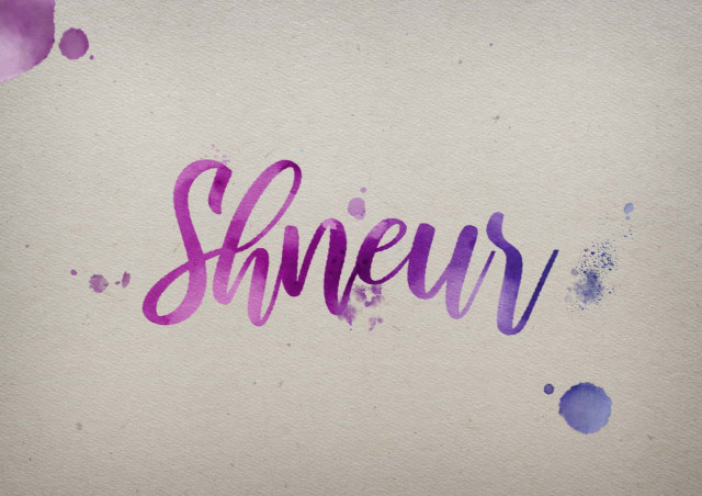 Free photo of Shneur Watercolor Name DP