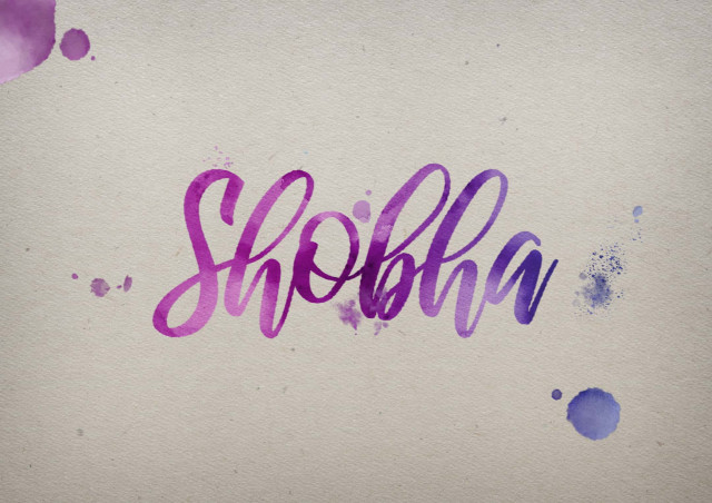 Free photo of Shobha Watercolor Name DP