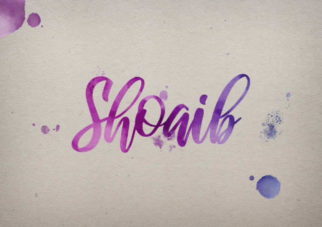 Free photo of Shoaib Watercolor Name DP