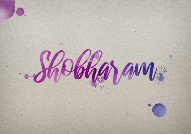 Free photo of Shobharam Watercolor Name DP