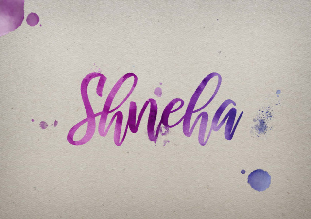 Free photo of Shneha Watercolor Name DP