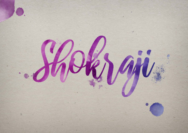 Free photo of Shokraji Watercolor Name DP