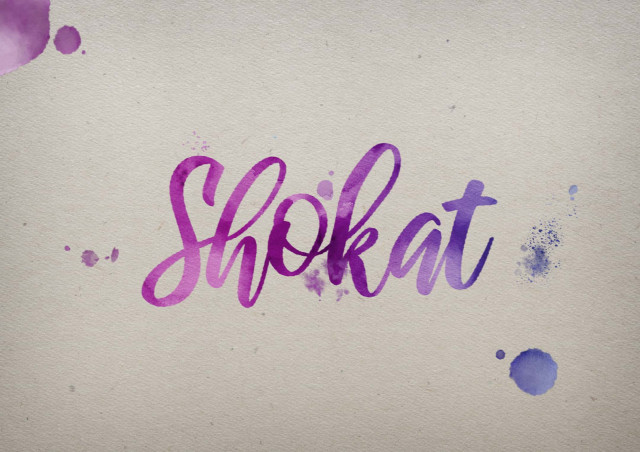 Free photo of Shokat Watercolor Name DP