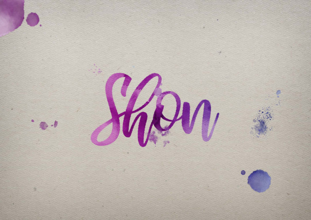 Free photo of Shon Watercolor Name DP