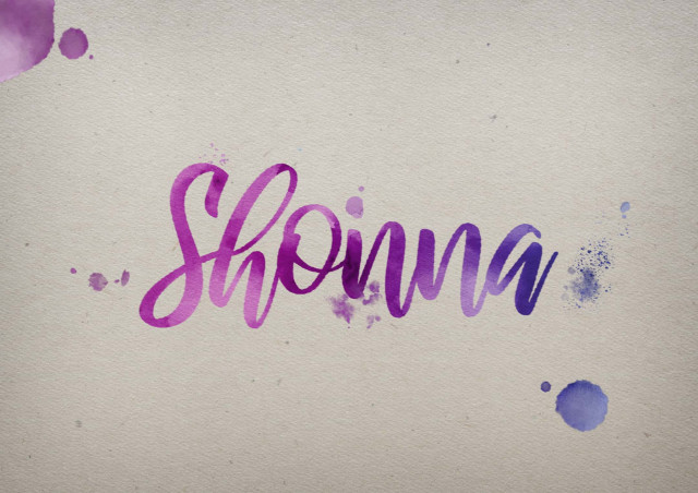 Free photo of Shonna Watercolor Name DP