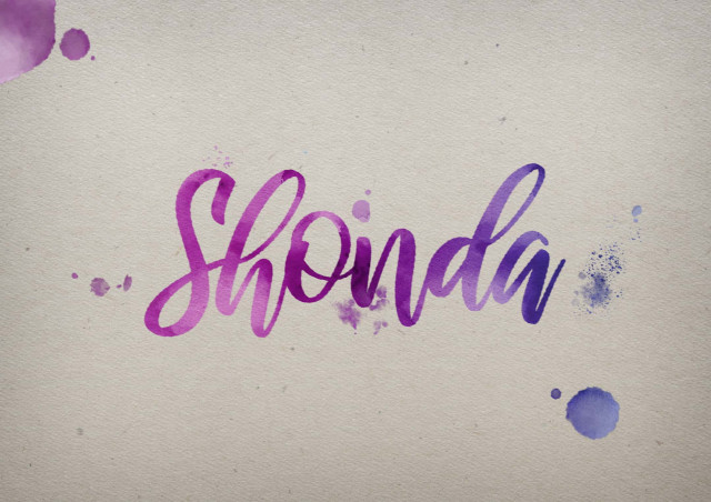 Free photo of Shonda Watercolor Name DP