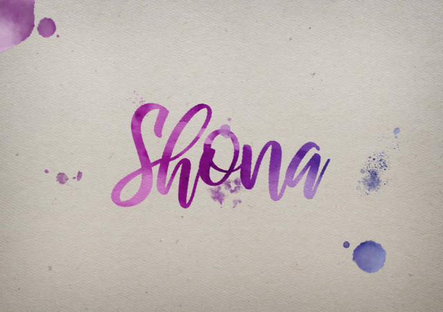 Free photo of Shona Watercolor Name DP