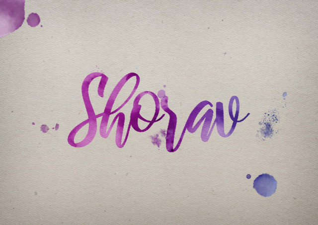 Free photo of Shorav Watercolor Name DP