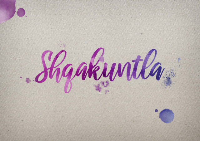 Free photo of Shqakuntla Watercolor Name DP