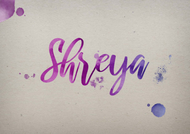 Free photo of Shreya Watercolor Name DP