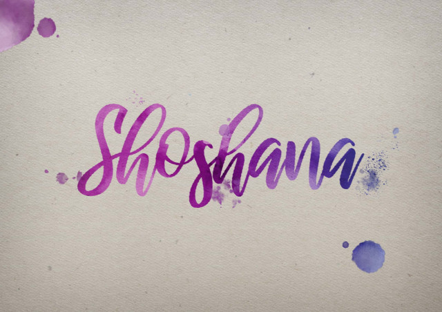 Free photo of Shoshana Watercolor Name DP