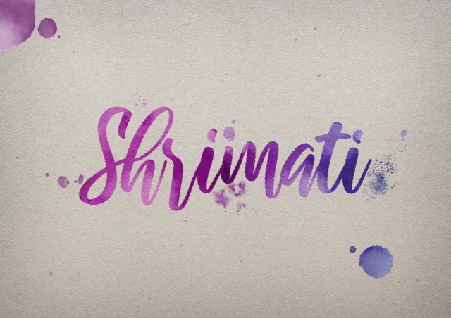 Free photo of Shrimati Watercolor Name DP