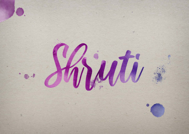 Free photo of Shruti Watercolor Name DP