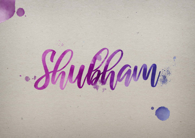 Free photo of Shubham Watercolor Name DP