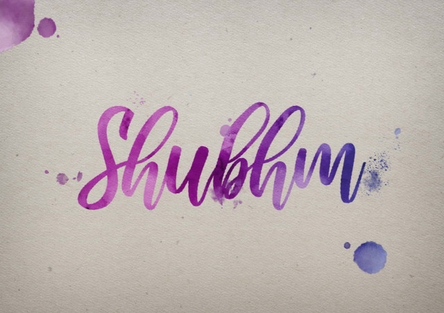 Free photo of Shubhm Watercolor Name DP