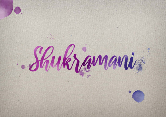 Free photo of Shukramani Watercolor Name DP