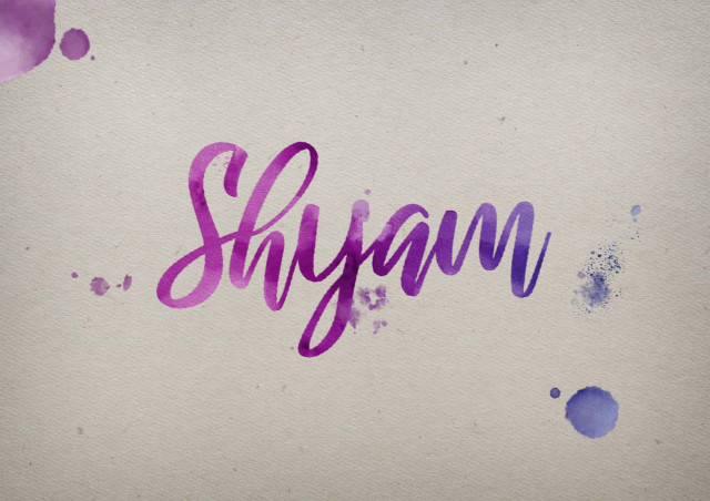 Free photo of Shyam Watercolor Name DP