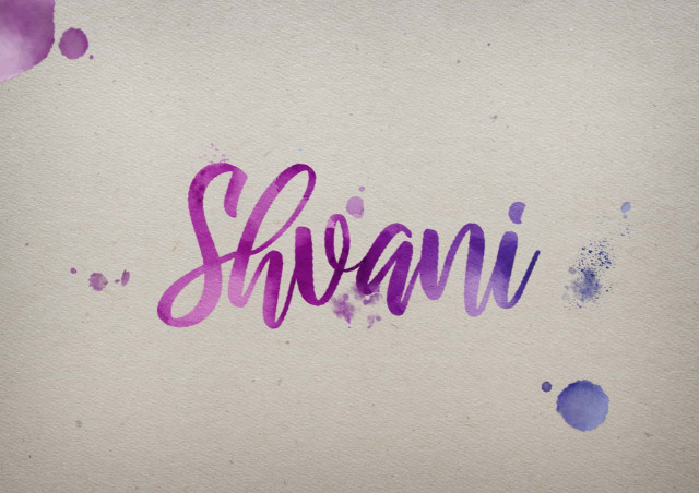 Free photo of Shvani Watercolor Name DP